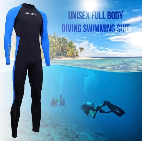 Full Body Dive Skin Wetsuit RashGuard UV Protection One Piece Swimwear XL XS - Picture 5 of 12
